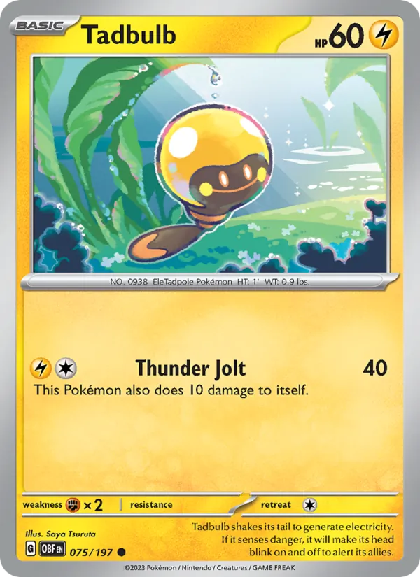 Tadbulb - Obsidian Flames Pokemon Card