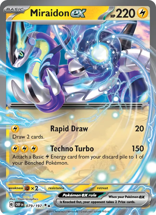 Miraidon ex - Obsidian Flames Pokemon Card