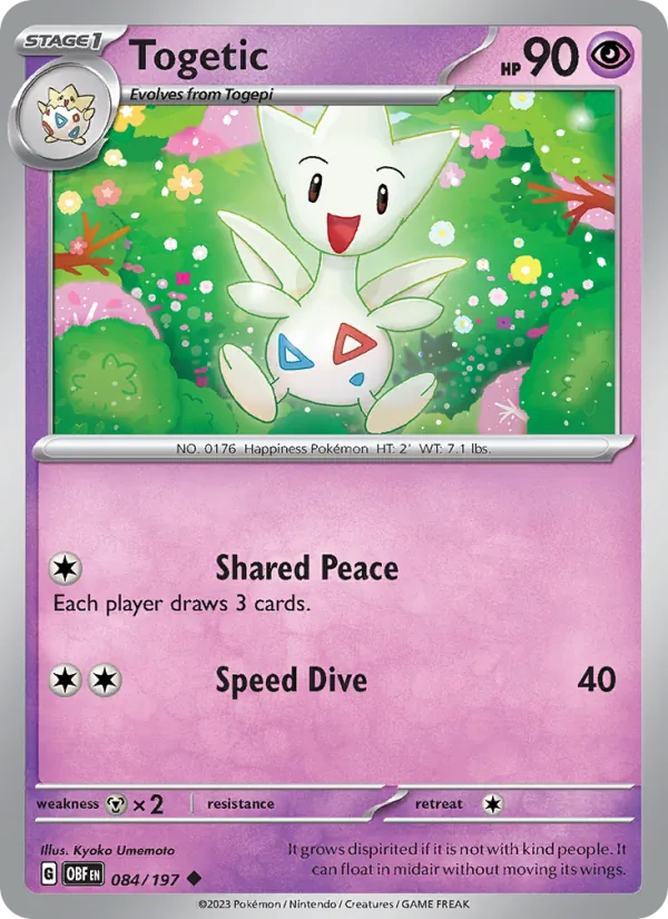 Togetic - Obsidian Flames Pokemon Card