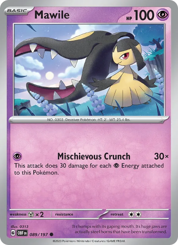Mawile - Obsidian Flames Pokemon Card