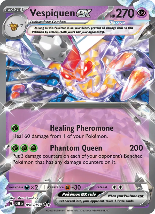 Vespiquen ex - Obsidian Flames Pokemon Card