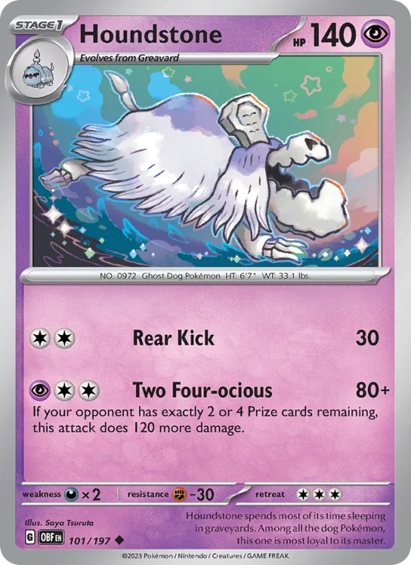 Houndstone - Obsidian Flames Pokemon Card