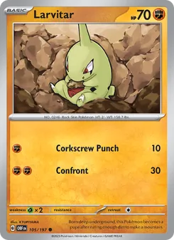 Larvitar - Obsidian Flames