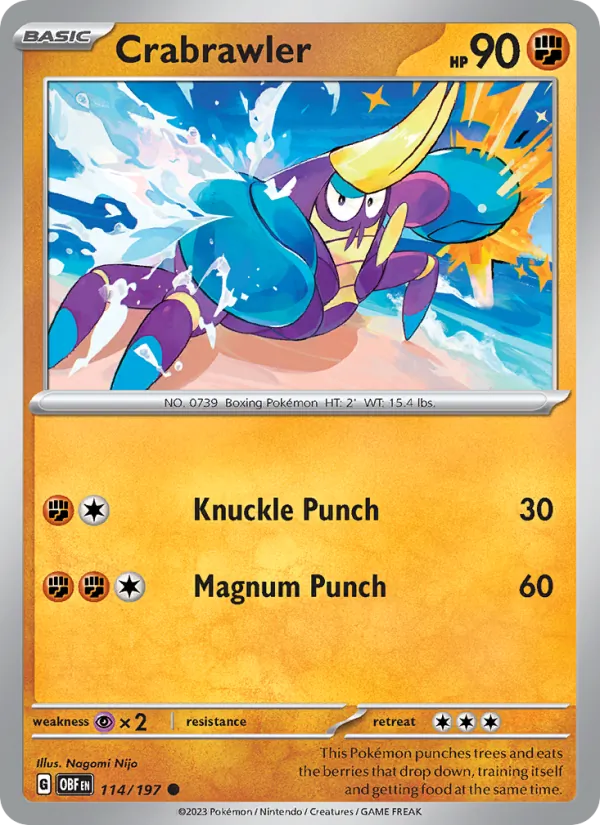 Crabrawler - Obsidian Flames Pokemon Card