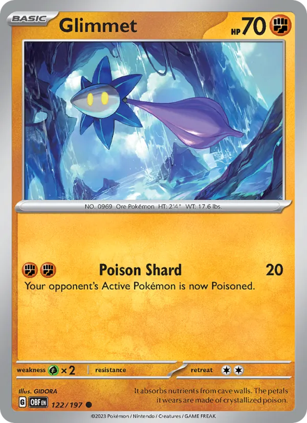 Glimmet - Obsidian Flames Pokemon Card
