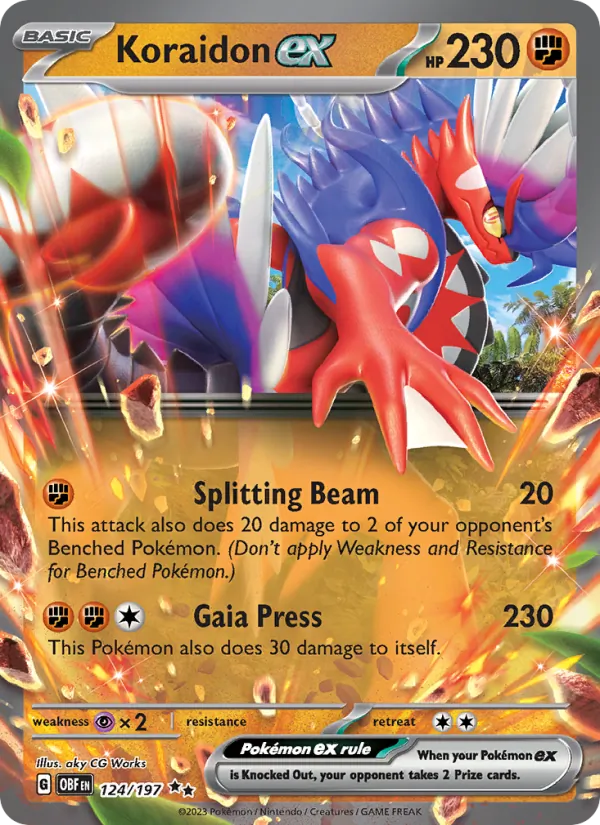 Koraidon ex - Obsidian Flames Pokemon Card