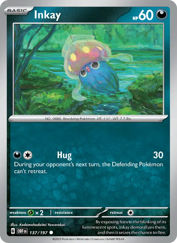 Inkay - Obsidian Flames Pokemon Card