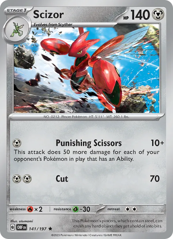 Scizor - Obsidian Flames Pokemon Card