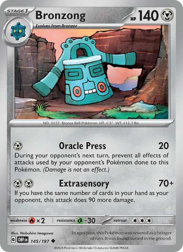 Bronzong - Obsidian Flames Pokemon Card