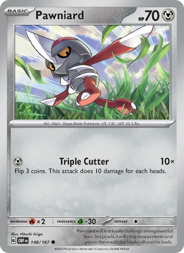 Pawniard - Obsidian Flames Pokemon Card
