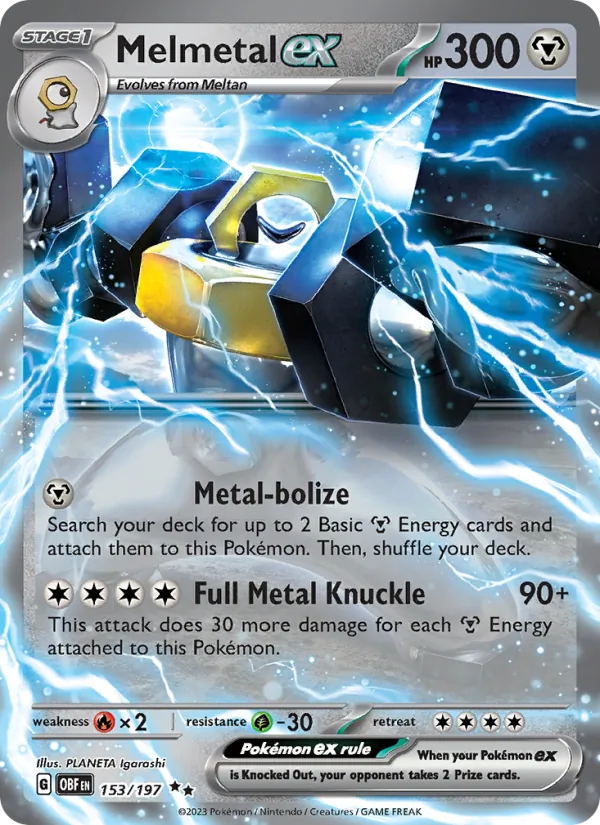 Melmetal ex - Obsidian Flames Pokemon Card
