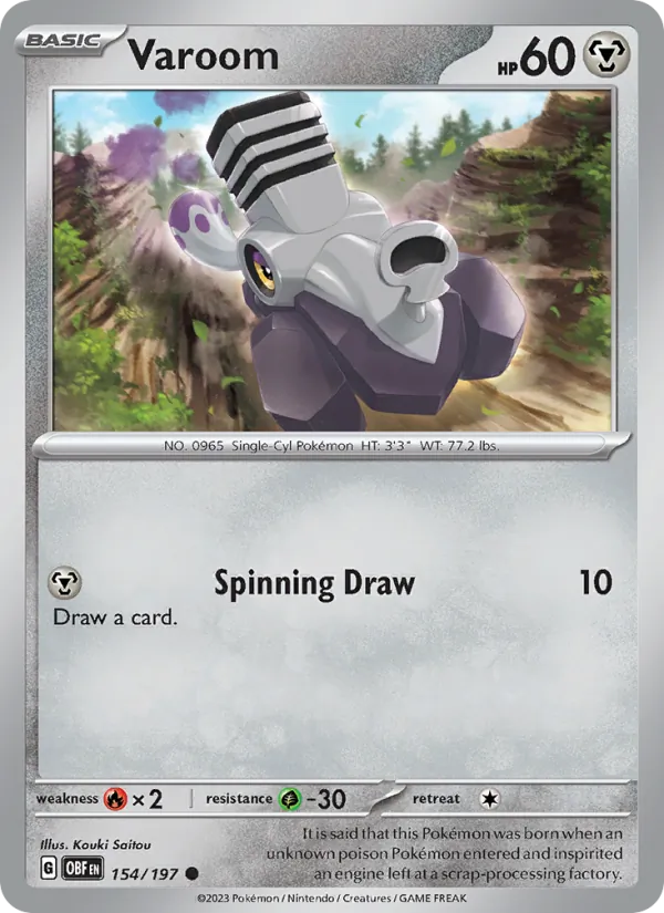 Varoom - Obsidian Flames Pokemon Card