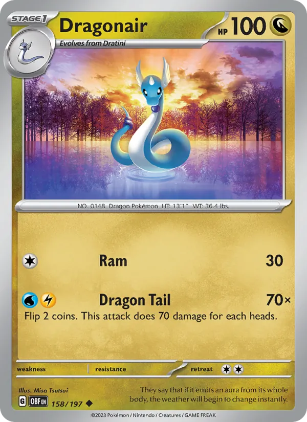 Dragonair - Obsidian Flames Pokemon Card