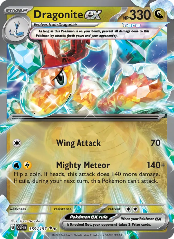 Dragonite ex - Obsidian Flames Pokemon Card