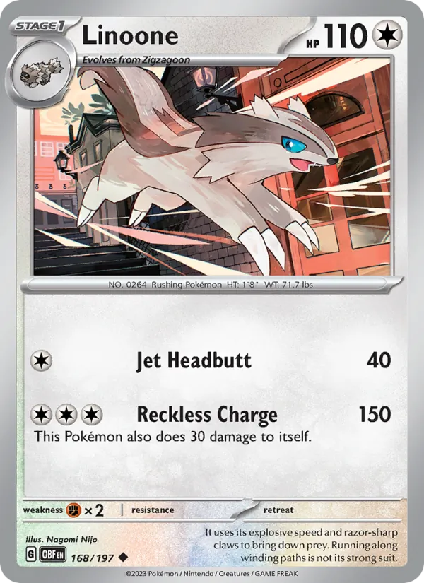 Linoone - Obsidian Flames Pokemon Card