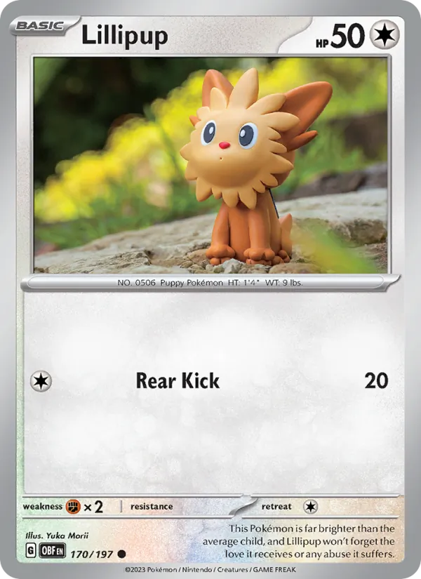 Lillipup - Obsidian Flames Pokemon Card