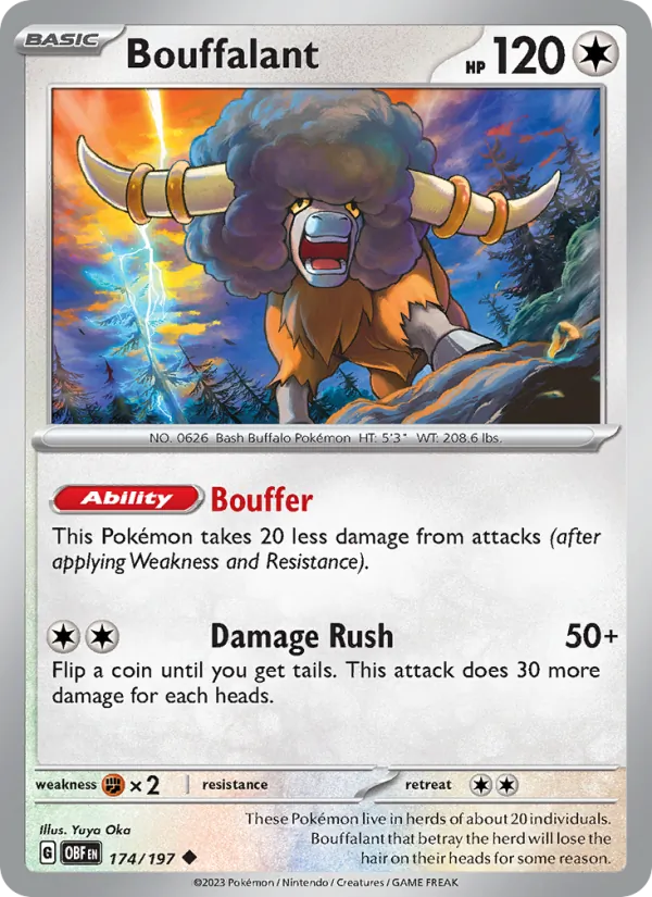 Bouffalant - Obsidian Flames Pokemon Card
