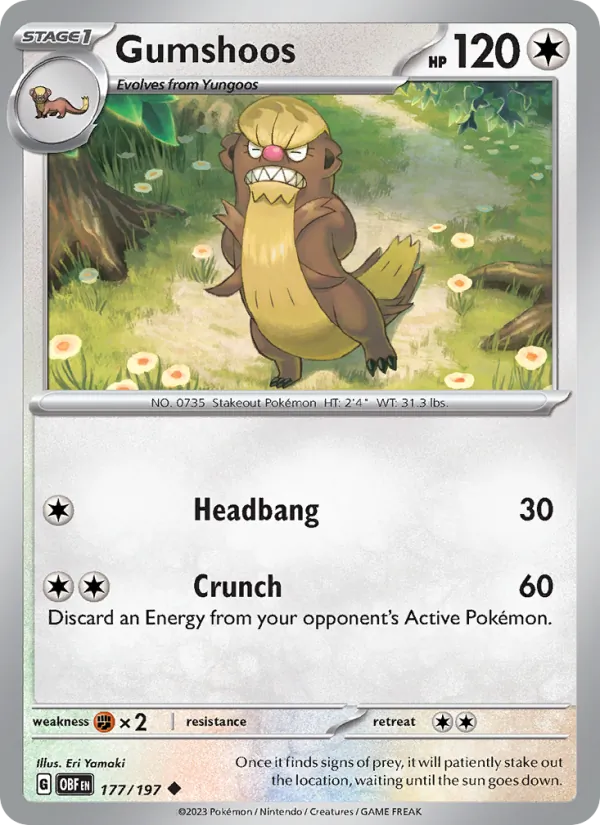 Gumshoos - Obsidian Flames Pokemon Card