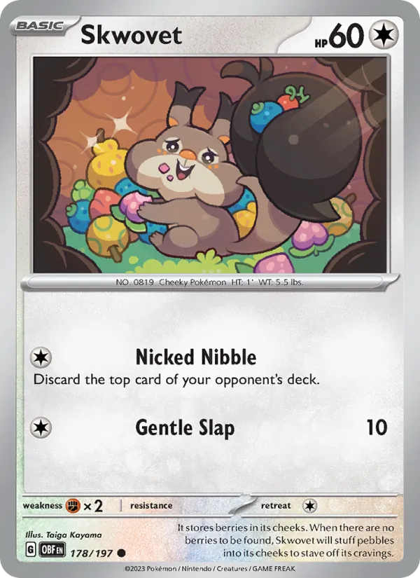 Skwovet - Obsidian Flames Pokemon Card
