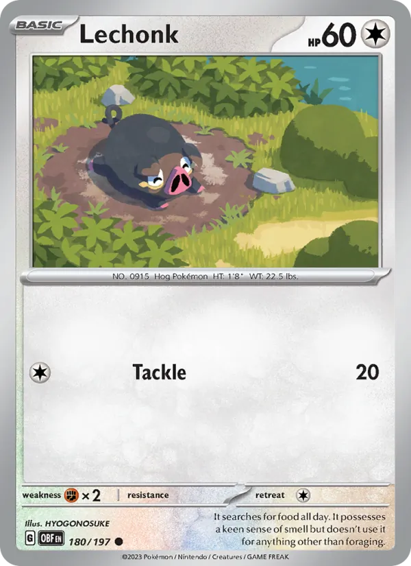 Lechonk - Obsidian Flames Pokemon Card