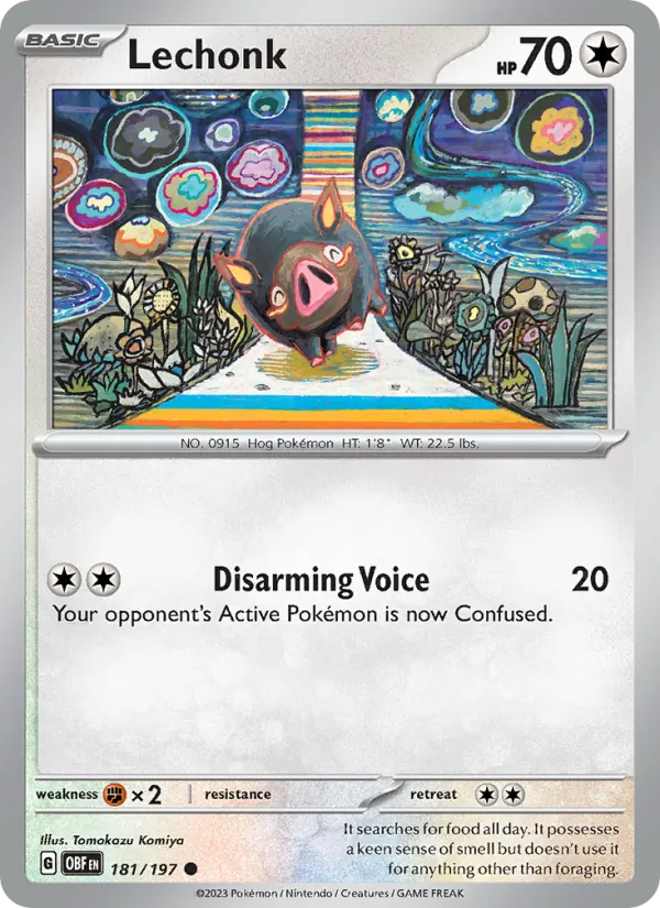 Lechonk - Obsidian Flames Pokemon Card
