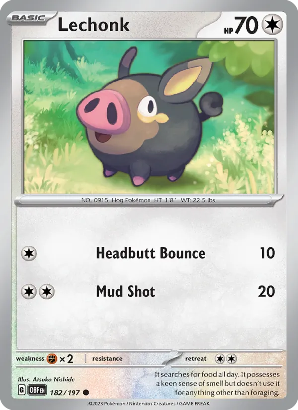 Lechonk - Obsidian Flames Pokemon Card