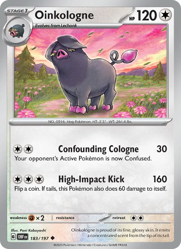 Oinkologne - Obsidian Flames Pokemon Card
