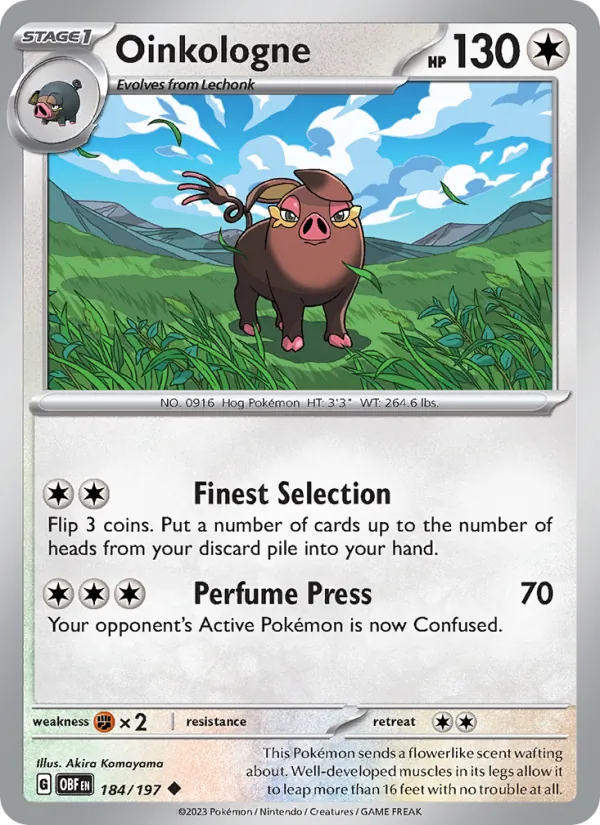 Oinkologne - Obsidian Flames Pokemon Card