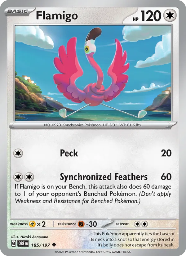 Flamigo - Obsidian Flames Pokemon Card