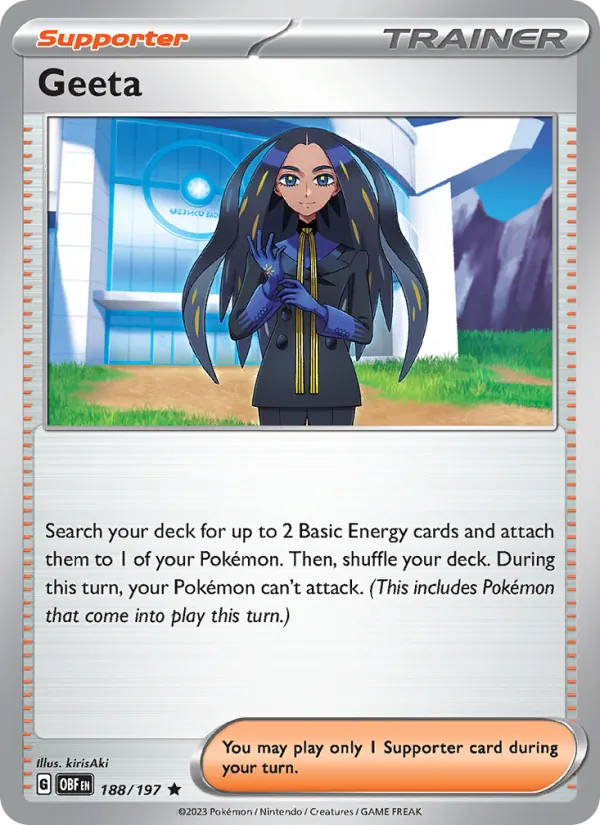 Geeta - Obsidian Flames Pokemon Card