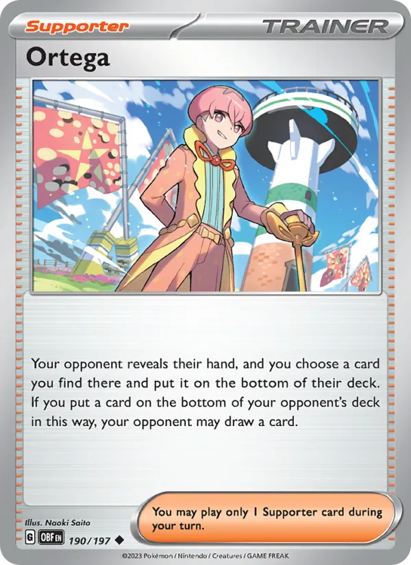 Ortega - Obsidian Flames Pokemon Card