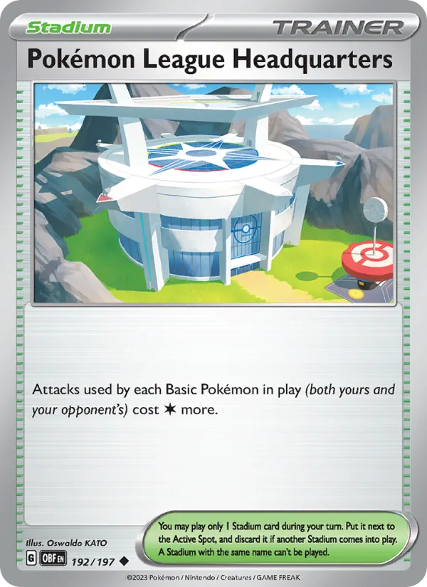 Pokémon League Headquarters - Obsidian Flames Pokemon Card