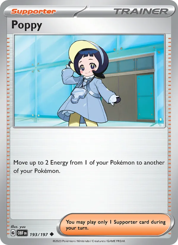 Poppy - Obsidian Flames Pokemon Card