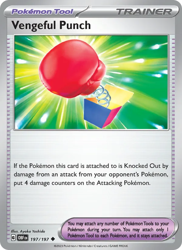 Vengeful Punch - Obsidian Flames Pokemon Card