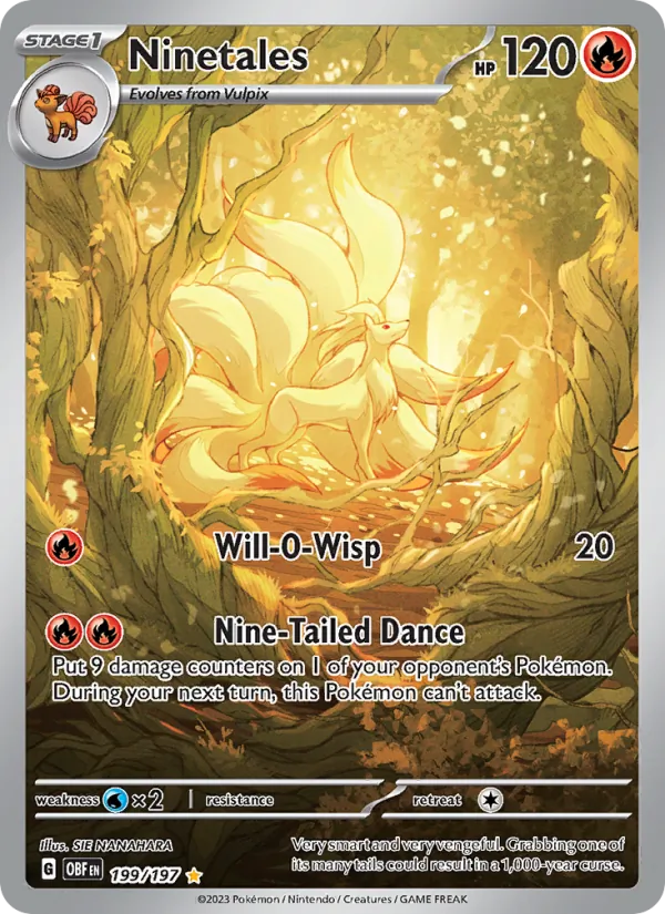 Ninetales - Obsidian Flames Pokemon Card