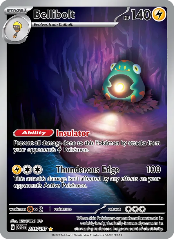 Bellibolt - Obsidian Flames Pokemon Card