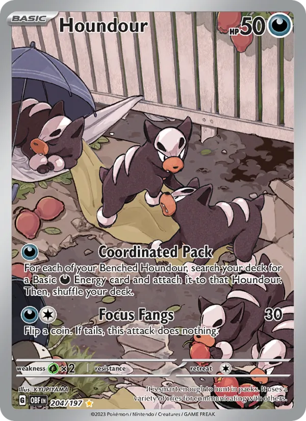 Houndour - Obsidian Flames Pokemon Card