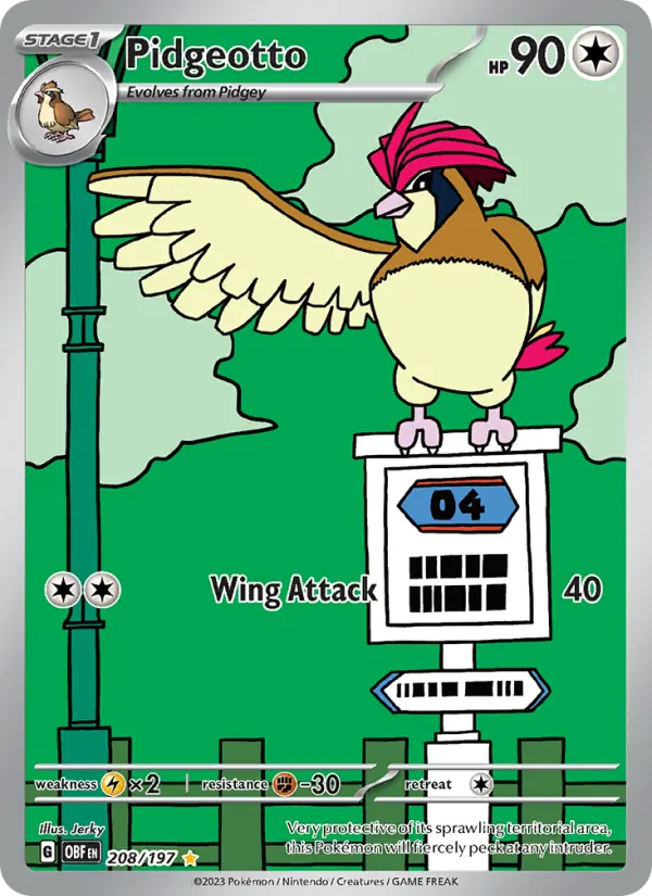 Pidgeotto - Obsidian Flames Pokemon Card