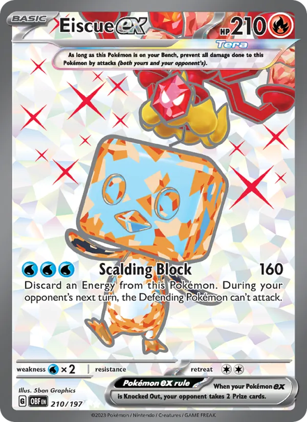 Eiscue ex - Obsidian Flames Pokemon Card