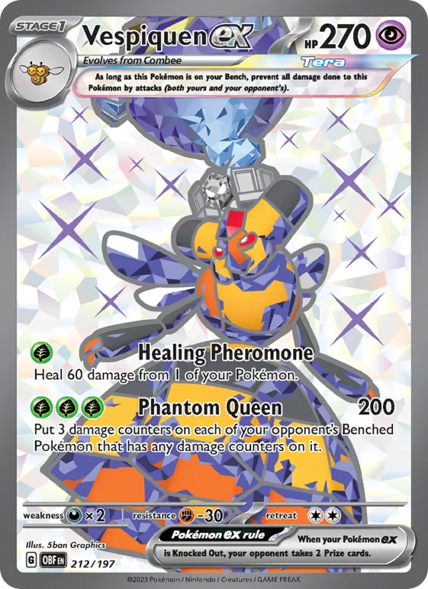 Vespiquen ex - Obsidian Flames Pokemon Card