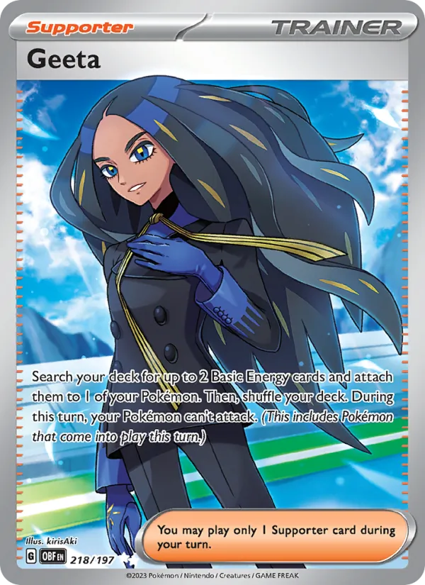 Geeta - Obsidian Flames Pokemon Card