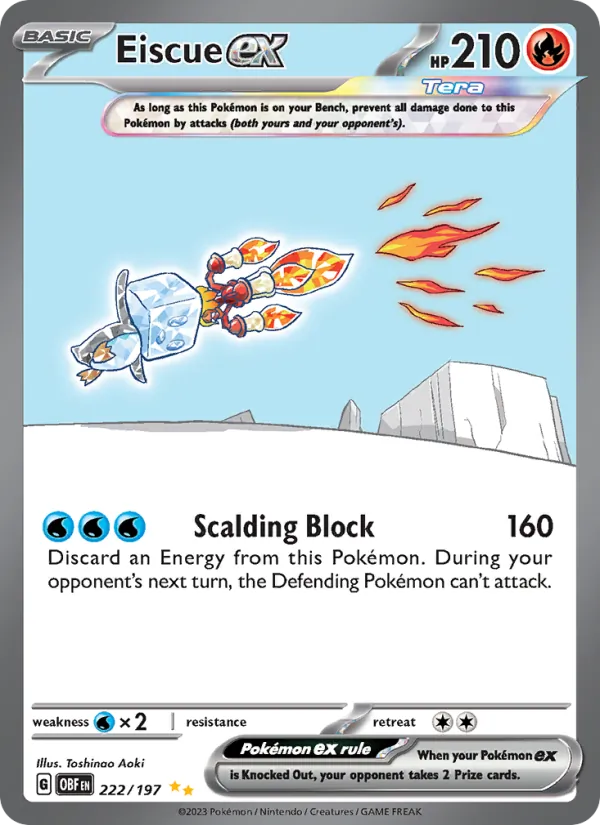 Eiscue ex - Obsidian Flames Pokemon Card