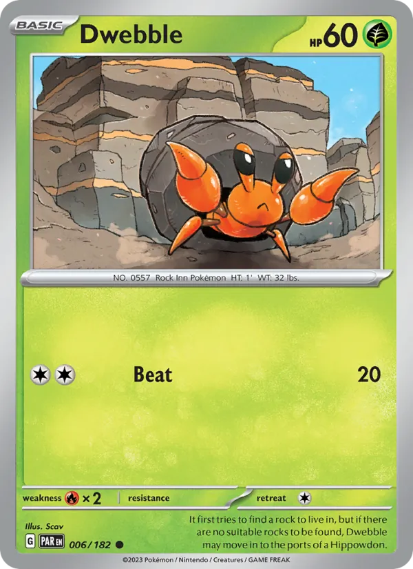 Dwebble - Paradox Rift Pokemon Card
