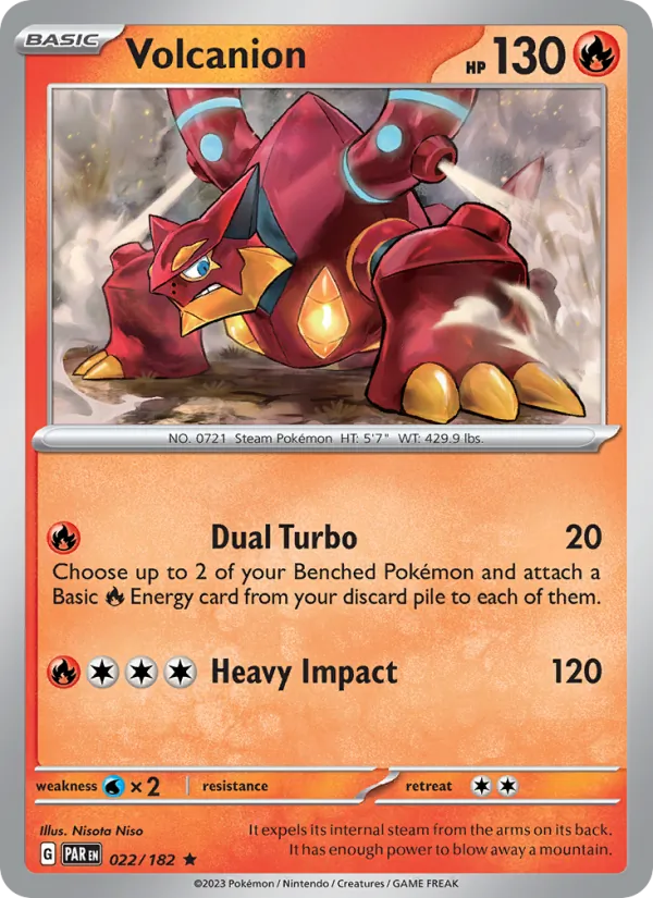Volcanion - Paradox Rift Pokemon Card