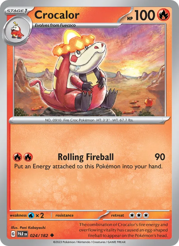 Crocalor - Paradox Rift Pokemon Card