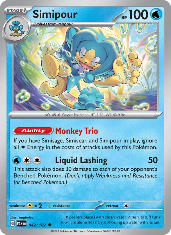 Simipour - Paradox Rift Pokemon Card