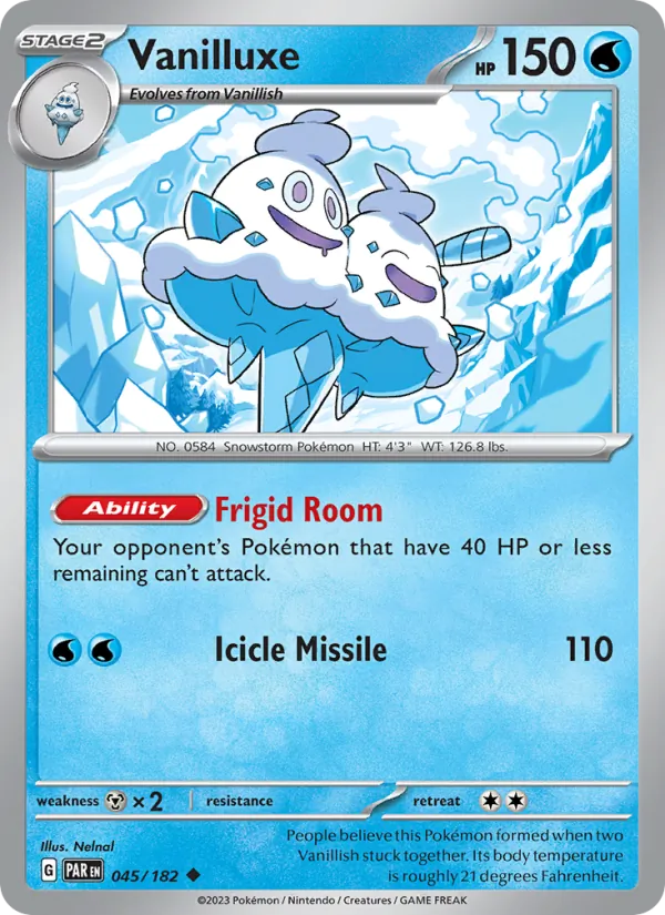 Vanilluxe - Paradox Rift Pokemon Card