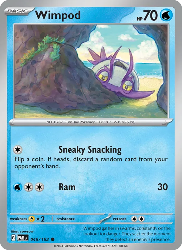 Wimpod - Paradox Rift Pokemon Card