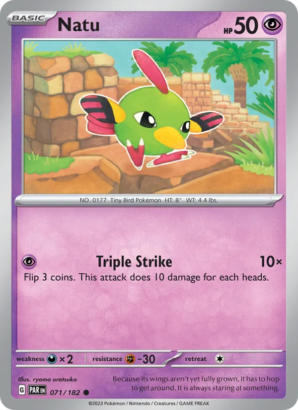 Natu - Paradox Rift Pokemon Card