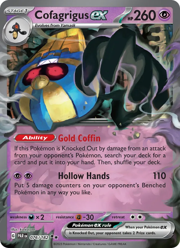 Cofagrigus ex - Paradox Rift Pokemon Card